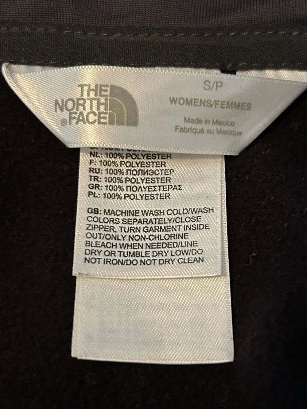 The North Face Women's Black Hooded Fleece Lined Full Zip Jacket SZ SP